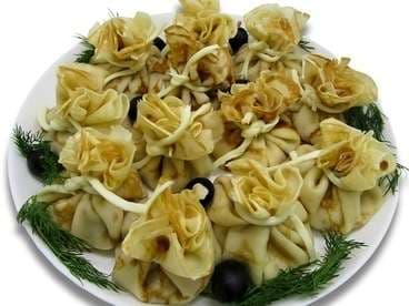 Блинные мешочки с жюльеном курица-грибы